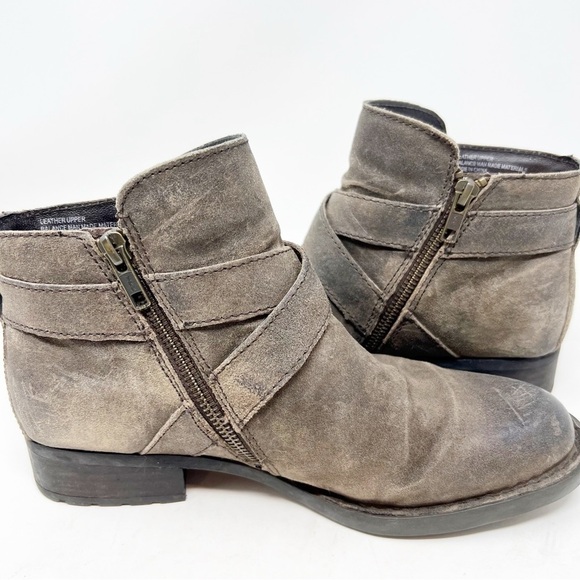 BORN Brown Suede Side Zip Boots with Buckle Women's Size 7.5 - Picture 8 of 8
